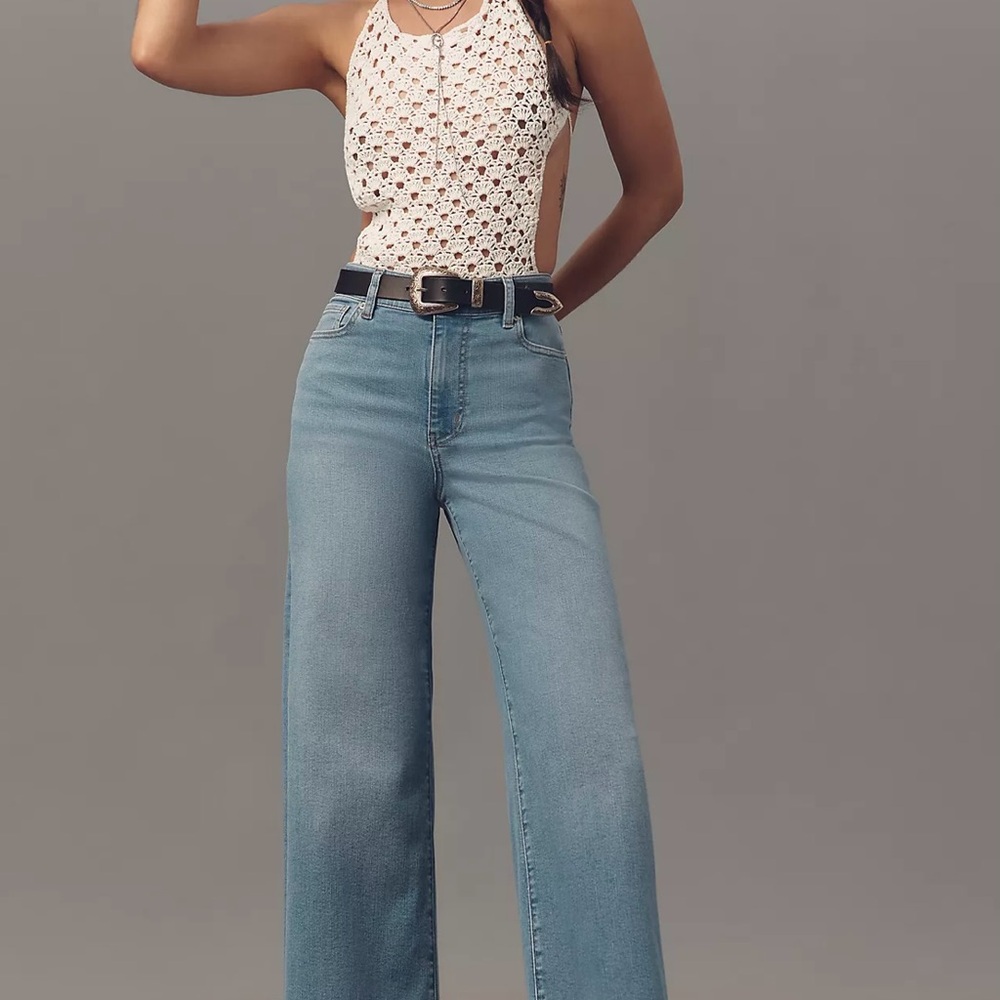 Frame Denim Blue Flare & Wide Leg Jeans Blue